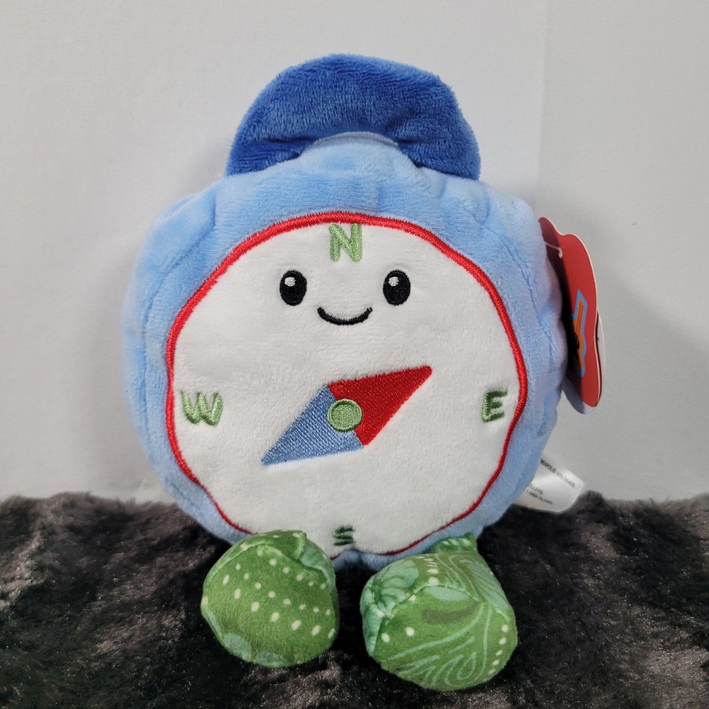 Gigglescape Blue Compass Plush Stuffed Animal Toy Ages 1+ New With Tags